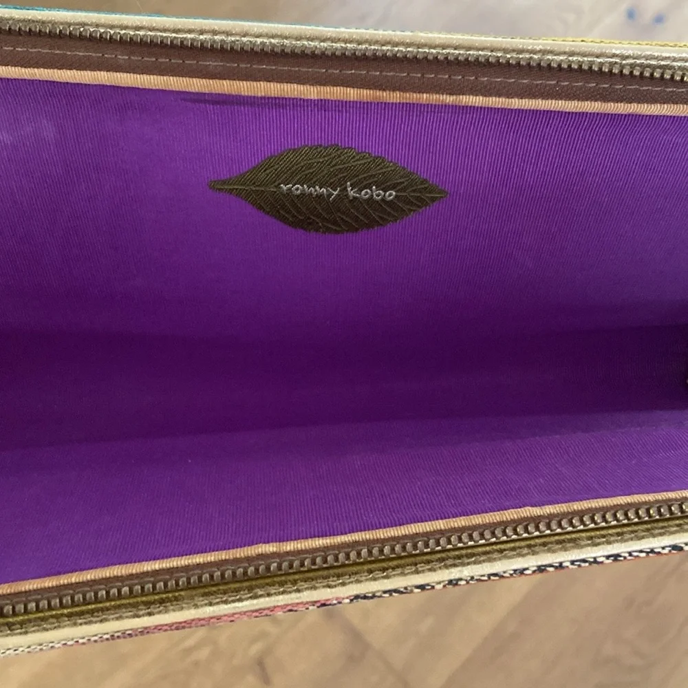 Ronny Kobo Striped Clutch